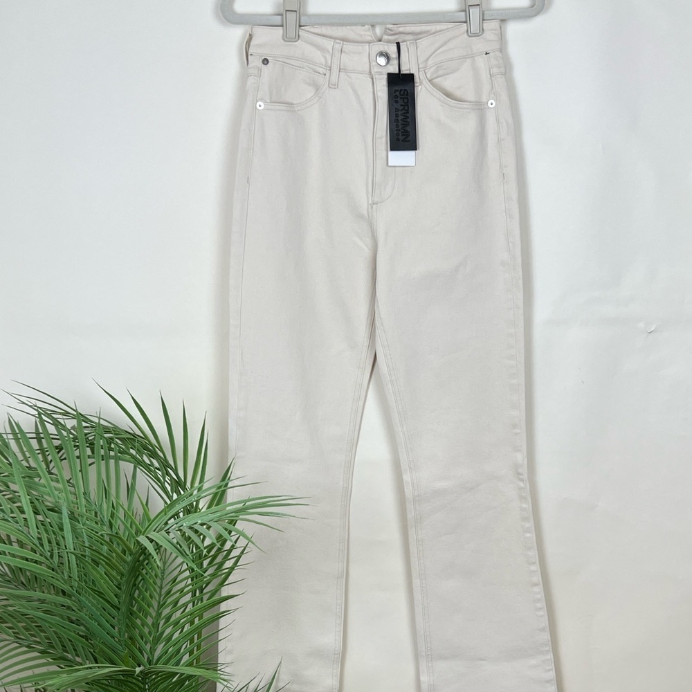 NWT SPRWMN x Revolve Micro Flare Denim Jeans